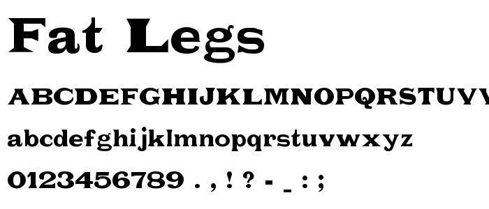 Fat Legs font